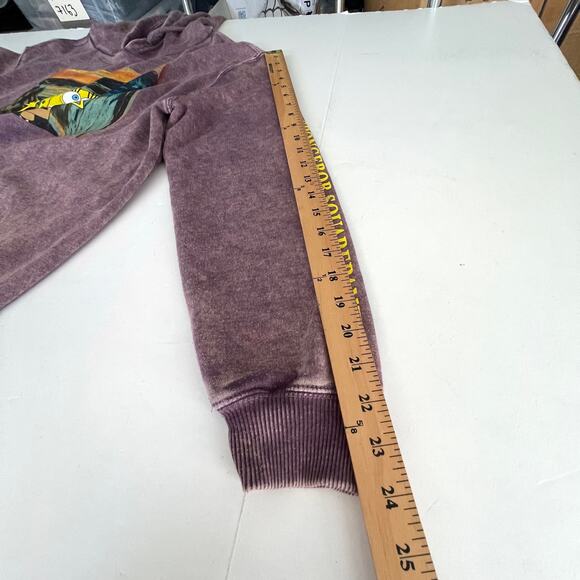 Nickelodeon SpongeBob Squarepants Women's Hoodie Size L Acid Wash Purple - Picture 8 of 10